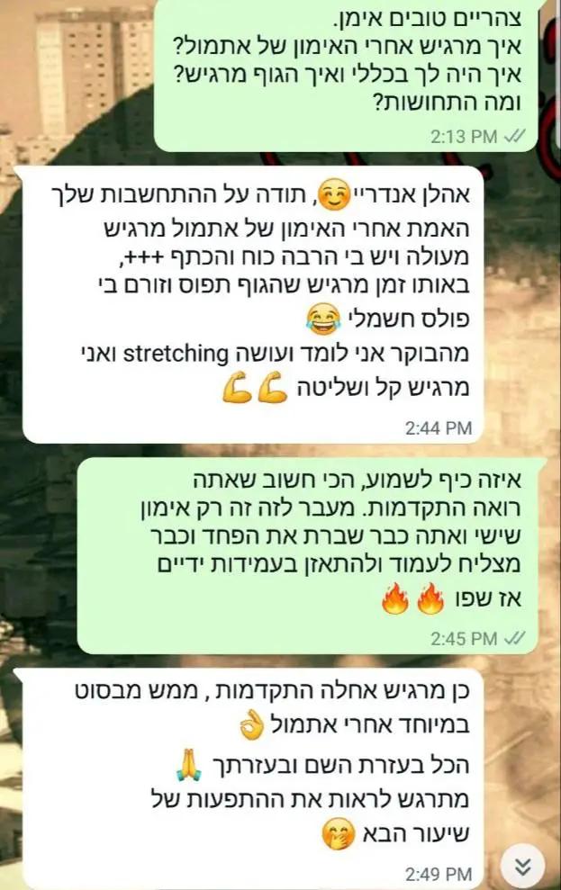 Client feedback on calisthenics programs via WhatsApp Number-14